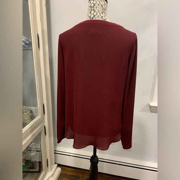Lou & Grey Burgundy Blouse with Long Sleeves - Picture 10 of 10
